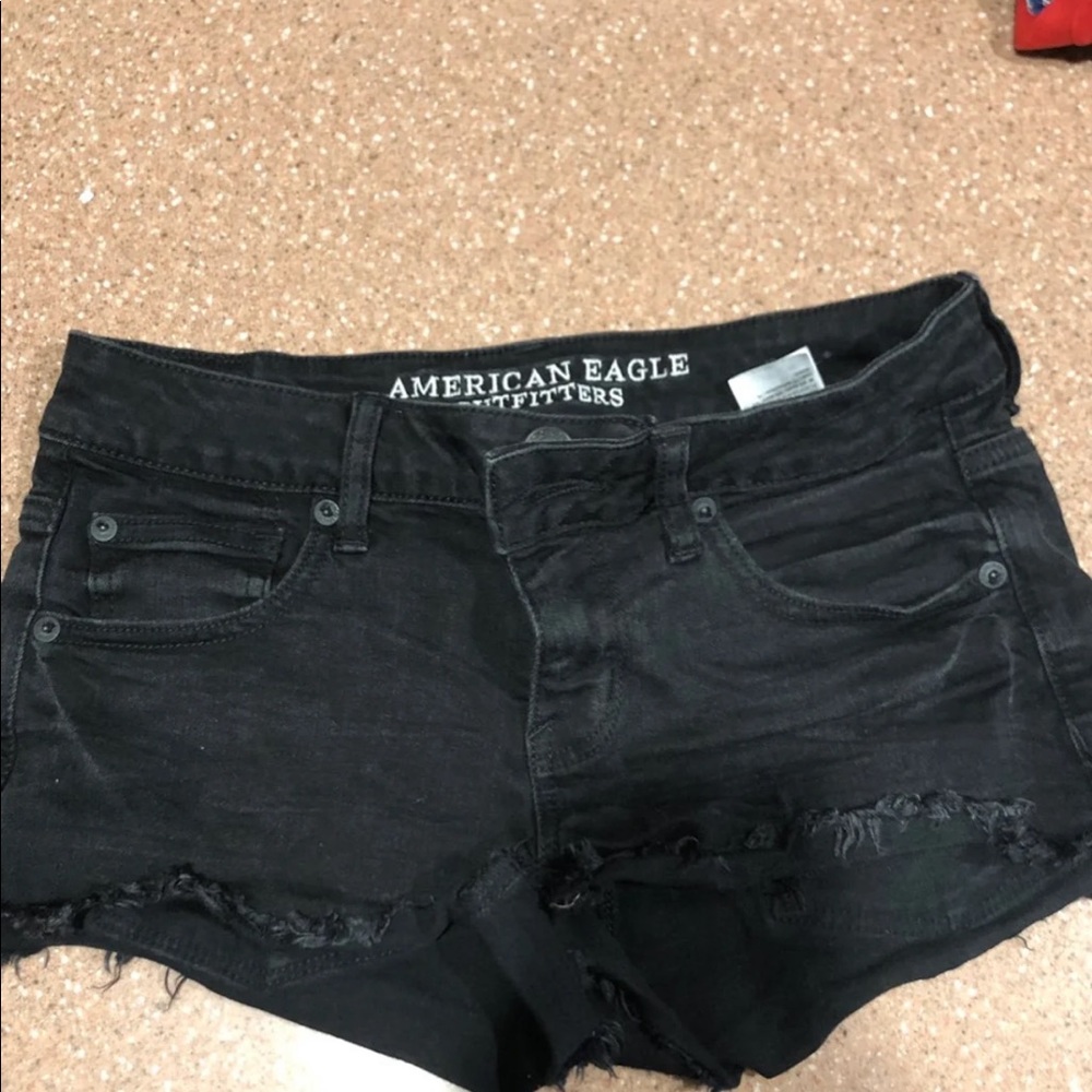 Black Jean Shorts